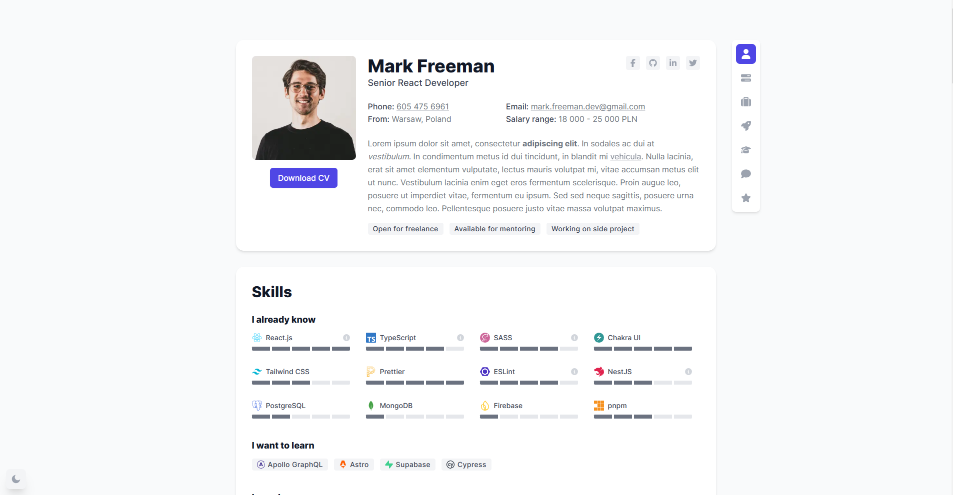 DevsCard