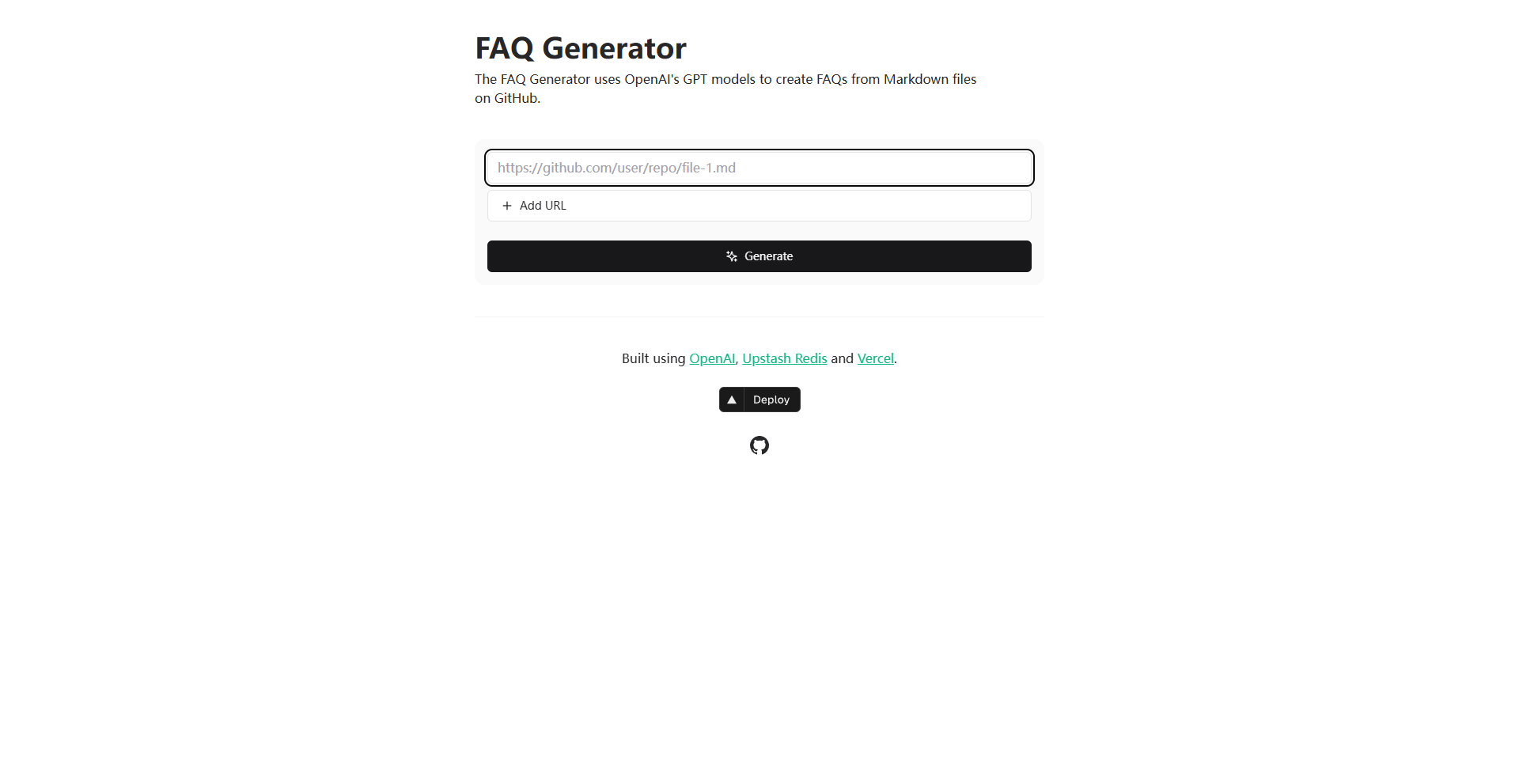 FAQ Documentation Generator