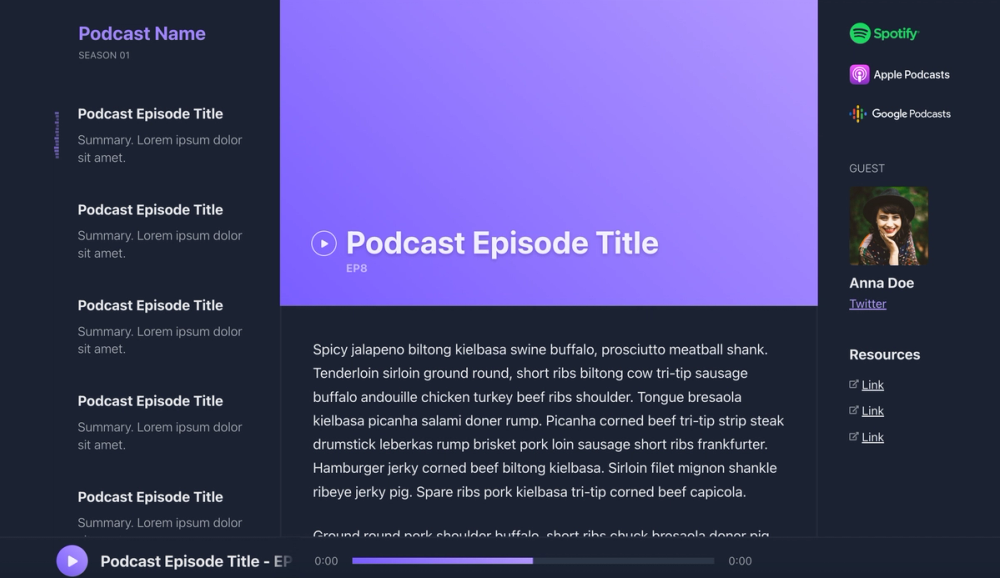 Gatsby Theme Simplecast