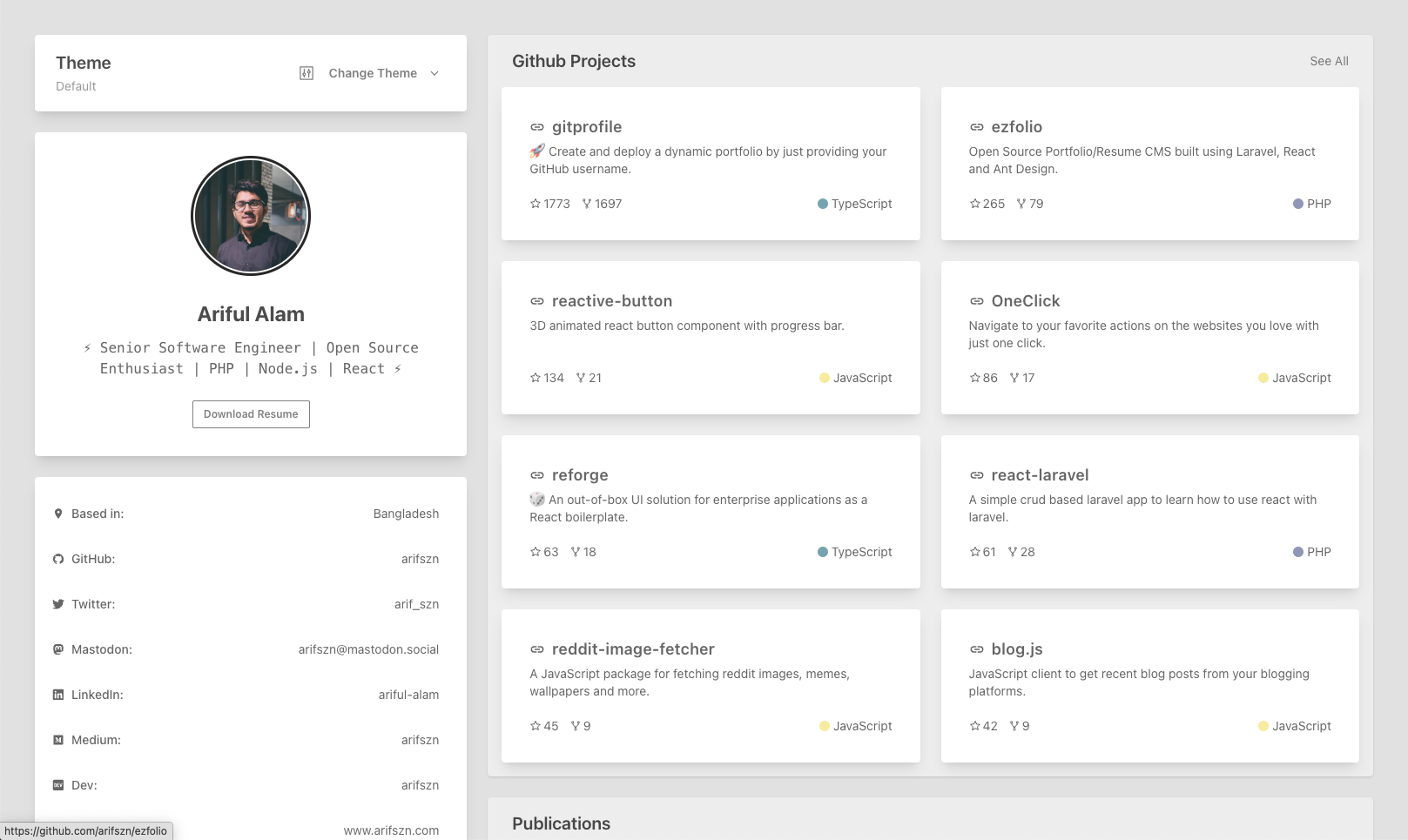 gitprofile