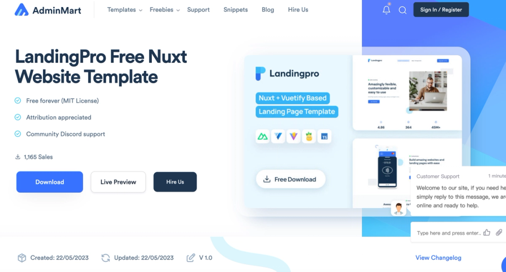Landingpro-nuxtjs-free