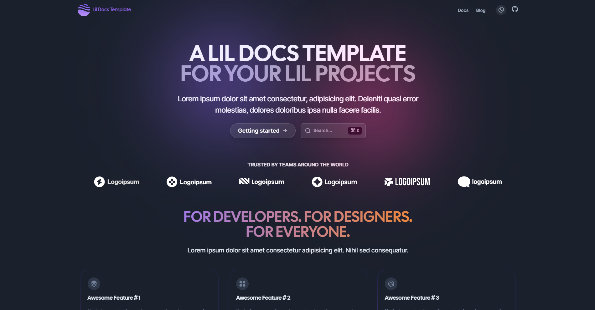 Lil Docs Template