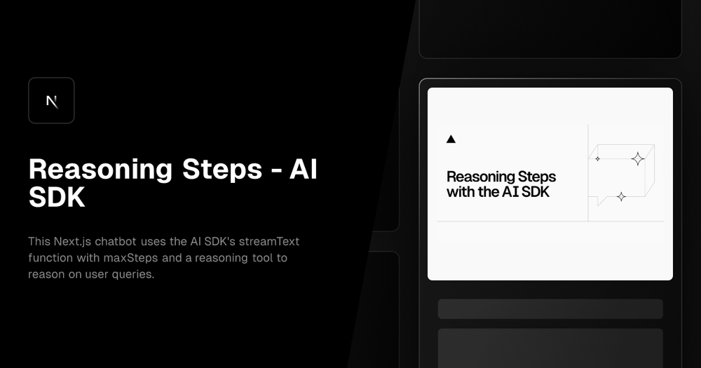 Reasoning Steps - AI SDK