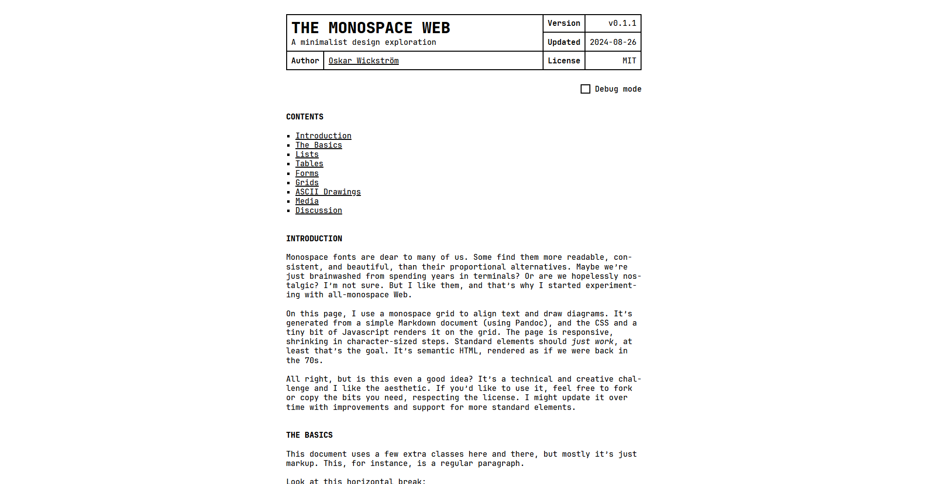 The Monospace Web