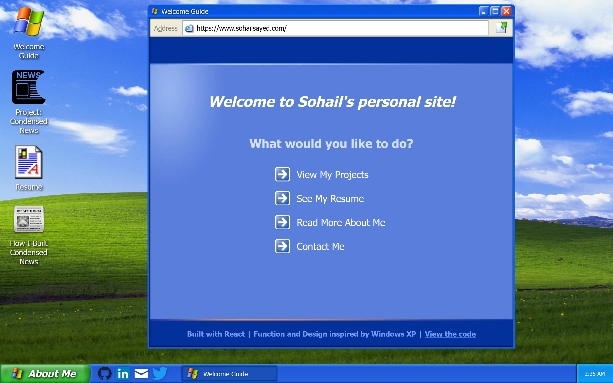 winxp-personal-website